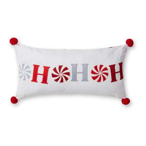 Zamatový dekoračný vankúš s vianočným motívom 60x30 cm Ho Ho Ho – Catherine Lansfield