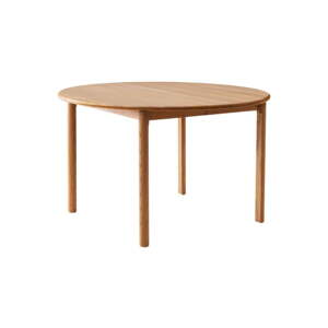 Okrúhly rozkladací jedálenský stôl z dubového dreva v prírodnej farbe ø 120 cm Noor – Hammel Furniture