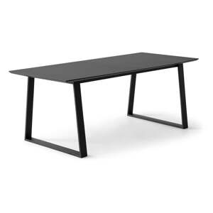 Čierny rozkladací jedálenský stôl s čiernou doskou 100x210 cm Meza – Hammel Furniture