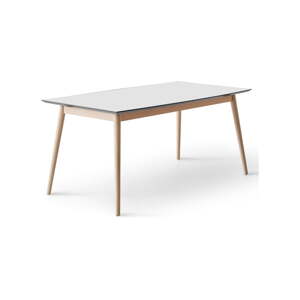 Biely/v prírodnej farbe rozkladací jedálenský stôl s bielou doskou 90x165 cm Meza – Hammel Furniture