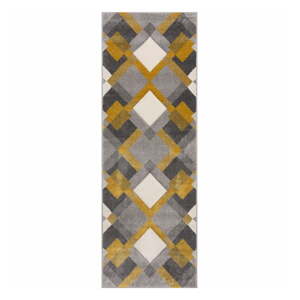 Žltý/sivý behúň 80x230 cm Nimbus – Flair Rugs