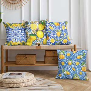 Obliečky na vankúše v súprave 4 ks 43x43 cm Lemons – Mila Home