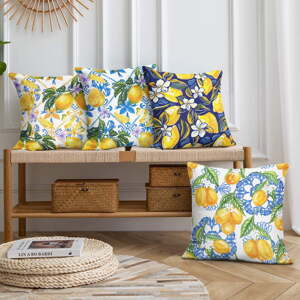 Obliečky na vankúše v súprave 4 ks 43x43 cm Lemons – Mila Home