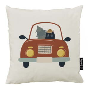 Obliečka na vankúš s vianočným motívom 45x45 cm Cat Driver – Butter Kings