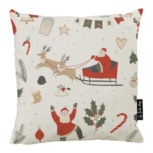Obliečka na vankúš s vianočným motívom 45x45 cm Happy Santa – Butter Kings
