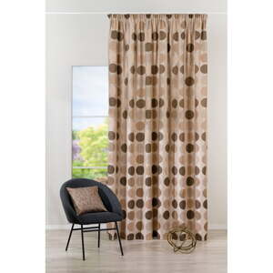 Hnedý/béžový žakárový záves 210x260 cm Cerro – Mendola Fabrics