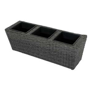 Tmavosivý záhradný kvetináč ADDU Balcony Box