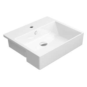 Biele keramické umývadlo 55x47 cm Kube X – Sapho