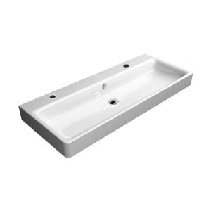 Biele keramické dvojumývadlo 120x50 cm Sand – Sapho