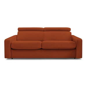 Rozkladacia pohovka v tehlovej farbe 215 cm Monaco – Bobochic Paris