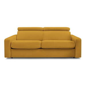 Rozkladacia pohovka v horčicovej farbe 215 cm Monaco – Bobochic Paris