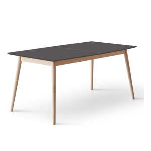 Rozkladací jedálenský stôl s čiernou doskou a prídavnou doskou 90x165 cm Meza – Hammel Furniture