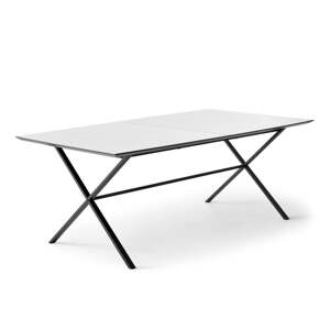 Rozkladací jedálenský stôl s bielou doskou a prídavnou doskou 90x165 cm Meza – Hammel Furniture