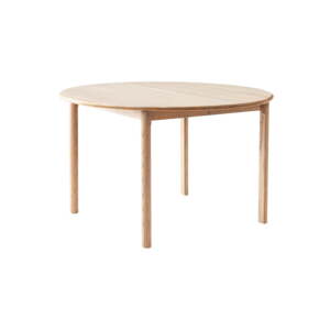 Okrúhly rozkladací jedálenský stôl s prídavnou doskou z dubového dreva ø 120 cm Noor – Hammel Furniture