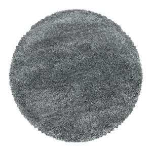 Sivý okrúhly koberec ø 120 cm Fluffy – Ayyildiz Carpets