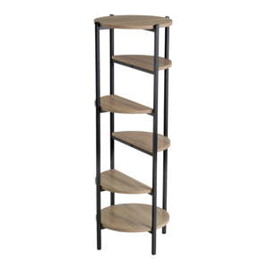 Čierny/v prírodnej farbe regál v dekore duba 40x110 cm – Casa Selección