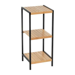 Čierny/v prírodnej farbe bambusový regál 30x70 cm – Casa Selección