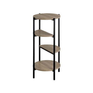 Čierny/v prírodnej farbe regál v dekore duba 40x80 cm – Casa Selección