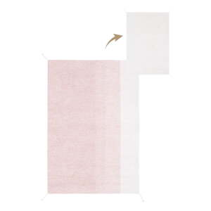 Svetloružový bavlnený koberec 140x200 cm Gelato Pink – Lorena Canals