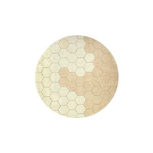 Okrovožltý prateľný/ručne tkaný bavlnený okrúhly koberec ø 140 cm Honeycomb Golden – Lorena Canals