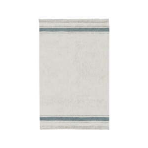 Modrý/krémovobiely prateľný/ručne tkaný bavlnený koberec 90x130 cm Gastro Vintage Blue – Lorena Canals