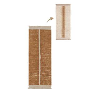 Bavlnený behúň v tehlovej farbe/béžový 80x230 cm Duetto Toffee – Lorena Canals