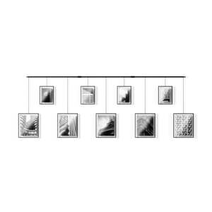 Čierne kovové rámčeky v súprave 9 ks na stenu 223x77,5 cm Exhibit – Umbra