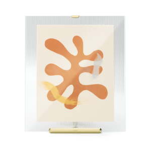 Sklenený stojací rámček v zlatej farbe 26x30,5 cm Flute – Umbra