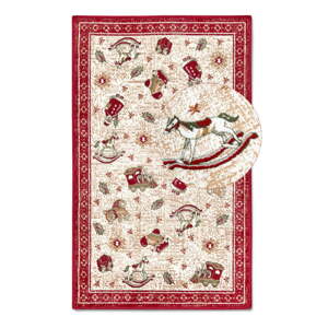 Červený koberec s vianočným motívom s prímesou bavlny 50x80 cm Toy's Delight Red Christmas – Villeroy&Boch
