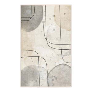 Sivý/krémovobiely prateľný koberec 160x230 cm Simple Lines – Mila Home