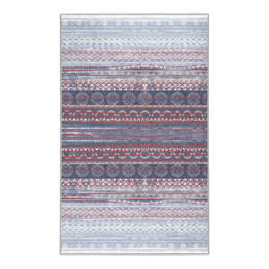 Fialový/sivý prateľný koberec 80x150 cm Vintage Stripe – Mila Home