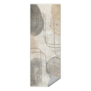 Sivý/krémovobiely prateľný behúň 80x200 cm Simple Lines – Mila Home