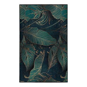 Prateľný koberec v petrolejovej farbe 80x150 cm Midnight Jungle – Mila Home