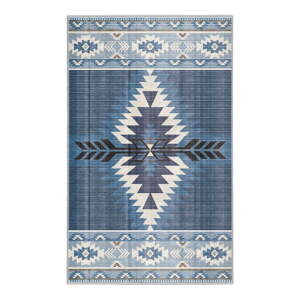 Modrý prateľný koberec 80x150 cm Ethnic Geo – Mila Home