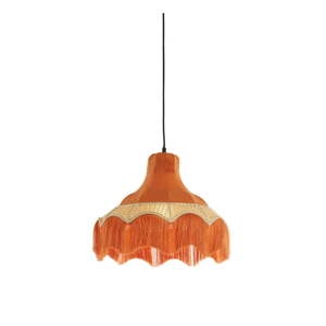 Oranžové závesné svietidlo s textilným tienidlom ø 40 cm Mizia – Light & Living