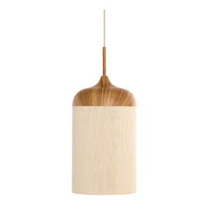 Závesné svietidlo v prírodnej farbe s textilným tienidlom ø 22 cm Dania – Light & Living