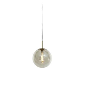 Závesné svietidlo v bronzovej farbe so skleneným tienidlom ø 30 cm Medina – Light & Living