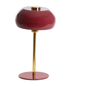 Vínovočervená stolová lampa s kovovým tienidlom (výška  40 cm) Surin – Light & Living