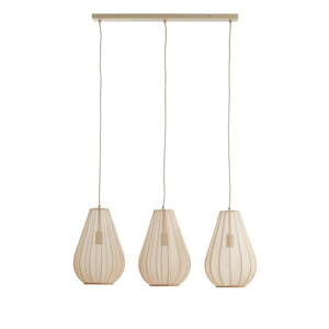 Béžové závesné svietidlo so skleneným tienidlom Itela – Light & Living
