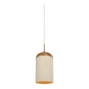 Závesné svietidlo v prírodnej farbe s textilným tienidlom ø 27,5 cm Dania – Light & Living