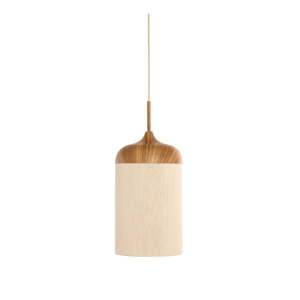 Závesné svietidlo v prírodnej farbe s textilným tienidlom ø 16 cm Dania – Light & Living