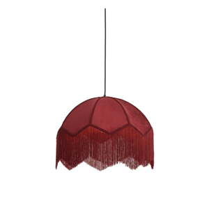Vínovočervené závesné svietidlo s textilným tienidlom ø 60 cm Malacia – Light & Living