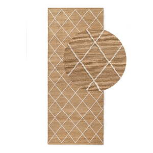 Ručne tkaný jutový behúň v prírodnej farbe 80x200 cm Kunu – Hanse Home