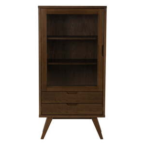 Hnedá vitrína v dekore duba 72x145x36 cm A-Line – Actona