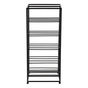 Čierny kovový regál na víno počet fliaš 10 25x57x22,5 cm Dual Floor – PT LIVING