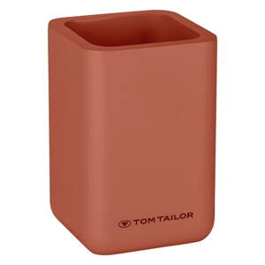 Oranžový téglik na zubné kefky z polyresínu Tom Tailor T-Rounded – Wenko
