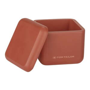 Oranžový kúpeľňový organizér na vatové tampony z polyresínu Tom Tailor T-Rounded – Wenko