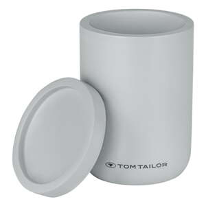 Sivý kúpeľňový organizér na vatové tampony z polyresínu Tom Tailor T-Color Bath – Wenko