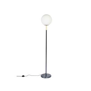 Čiern-obiela stojacia lampa so skleneným tienidlom (výška  145 cm) Orion – Zuiver