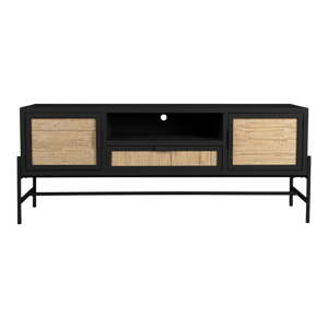 Čierny TV stolík z jedlového dreva 148x60x38 cm Yasu – Dutchbone